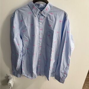 Bonobos Riviera Chambray with pink sharks, size: L